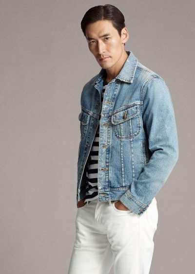 Men's Ralph Lauren Slim Fit Trucker Denim Jacket | 530487NLY